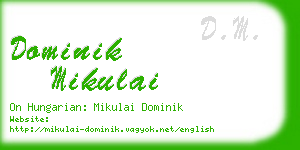 dominik mikulai business card